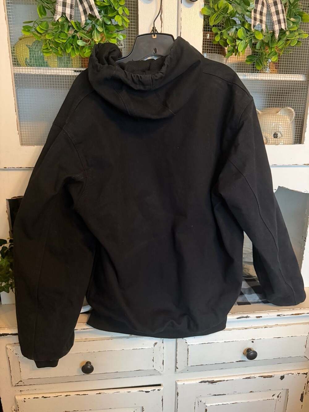 Carhartt J131 Thermal Lined Hooded Zip Jacket Size M Black - Picture 13 of 16
